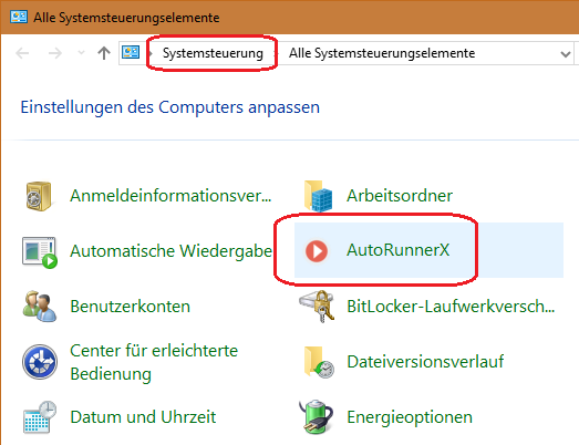 Windows-Systemsteuerung